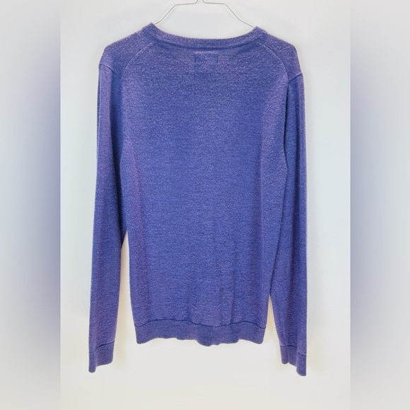 Apt 9 Sweater women’s small V Neck Wool Blend Pullover Sweatshirt Stretch purple - Picture 3 of 6